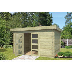 Outdoor Life Products | Tuinhuis Mikkel 380 x 275 | Geïmpregneerd | Olijfgroen